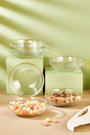 Conjunto de tigelas de vidro – 15 cm – Transparente