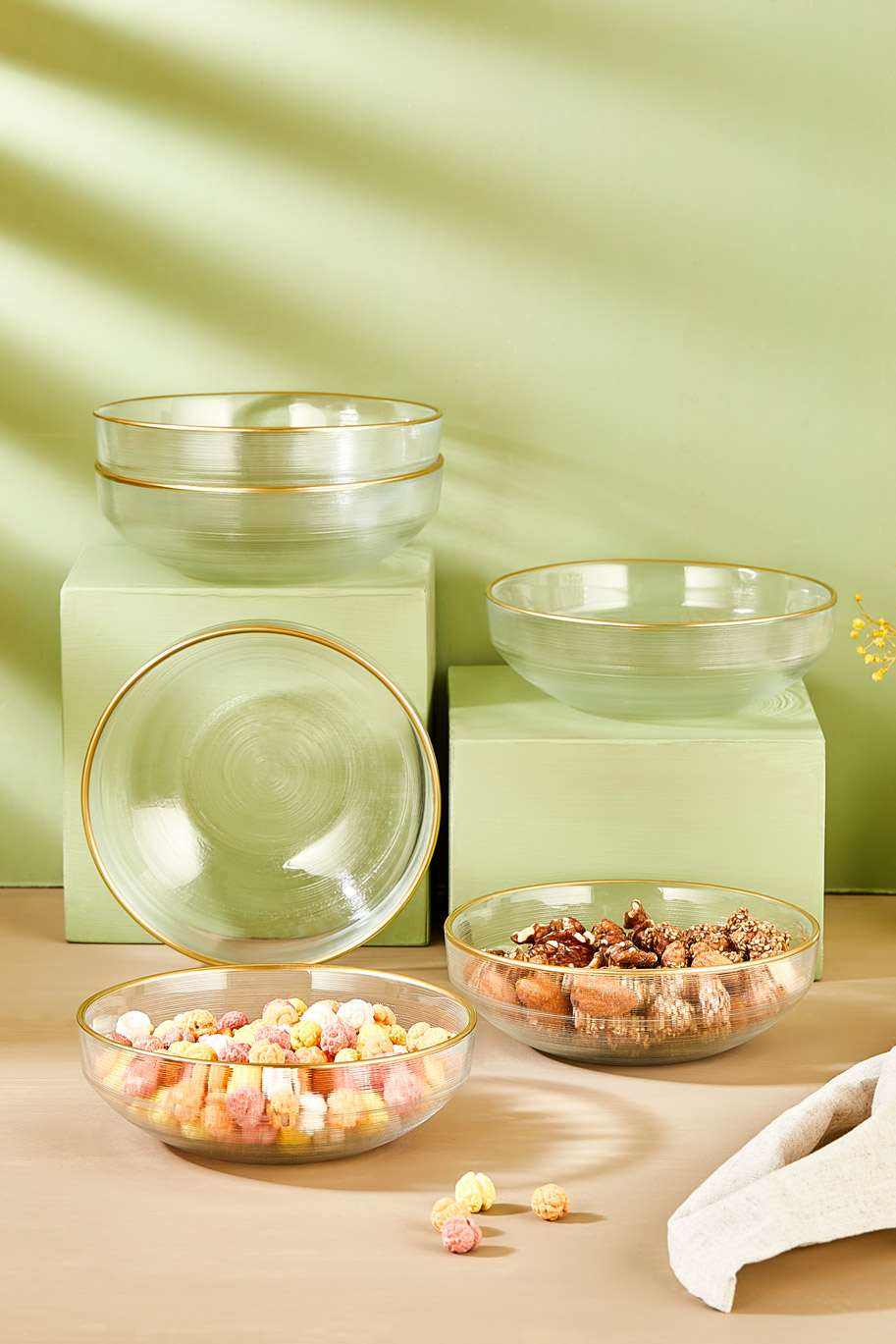 Conjunto de tigelas de vidro – 15 cm – Transparente