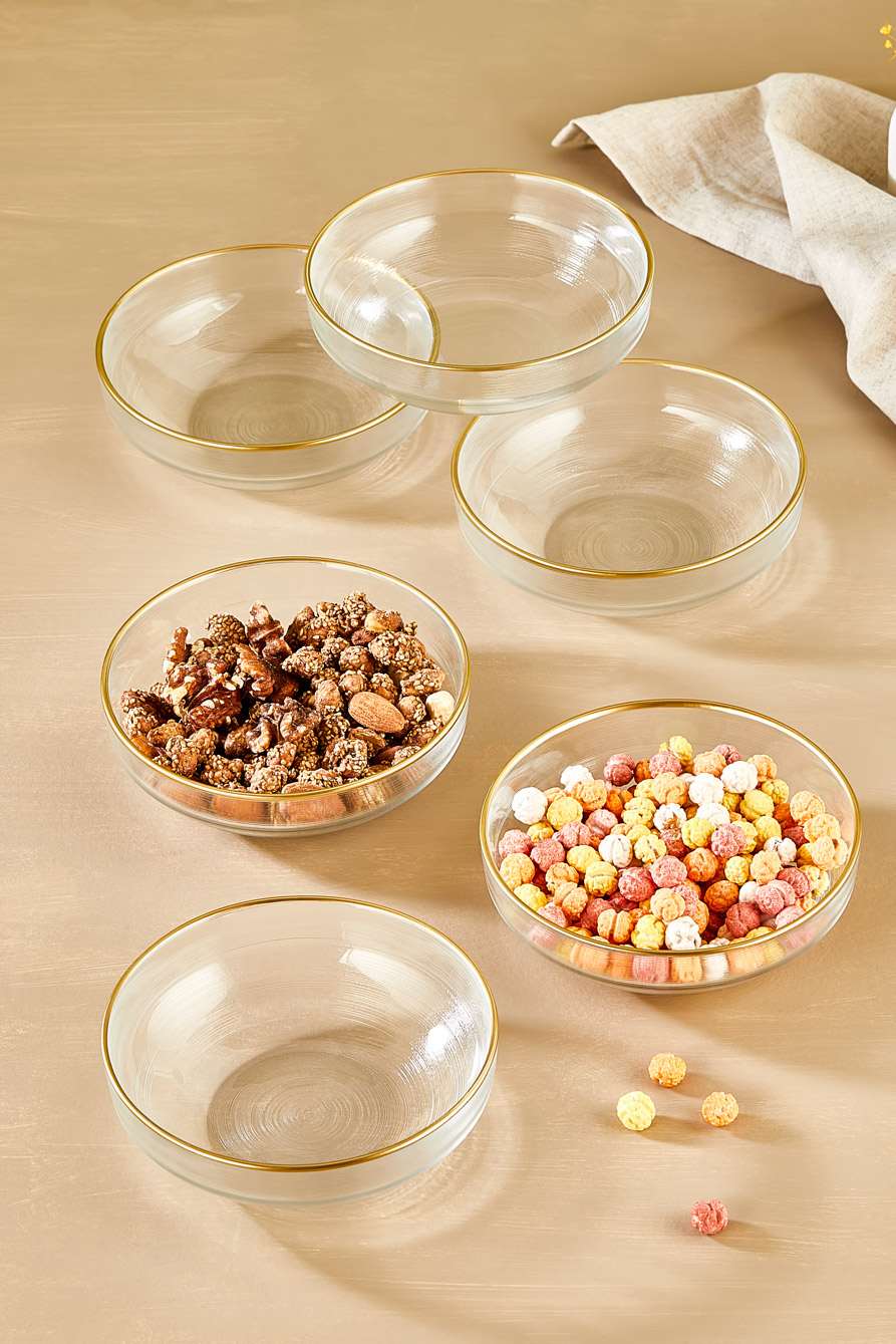 Conjunto de tigelas de vidro – 15 cm – Transparente