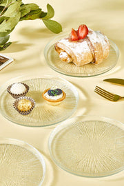 Conjunto de Pratos de Sobremesa – 16 cm – Transparente – Vidro