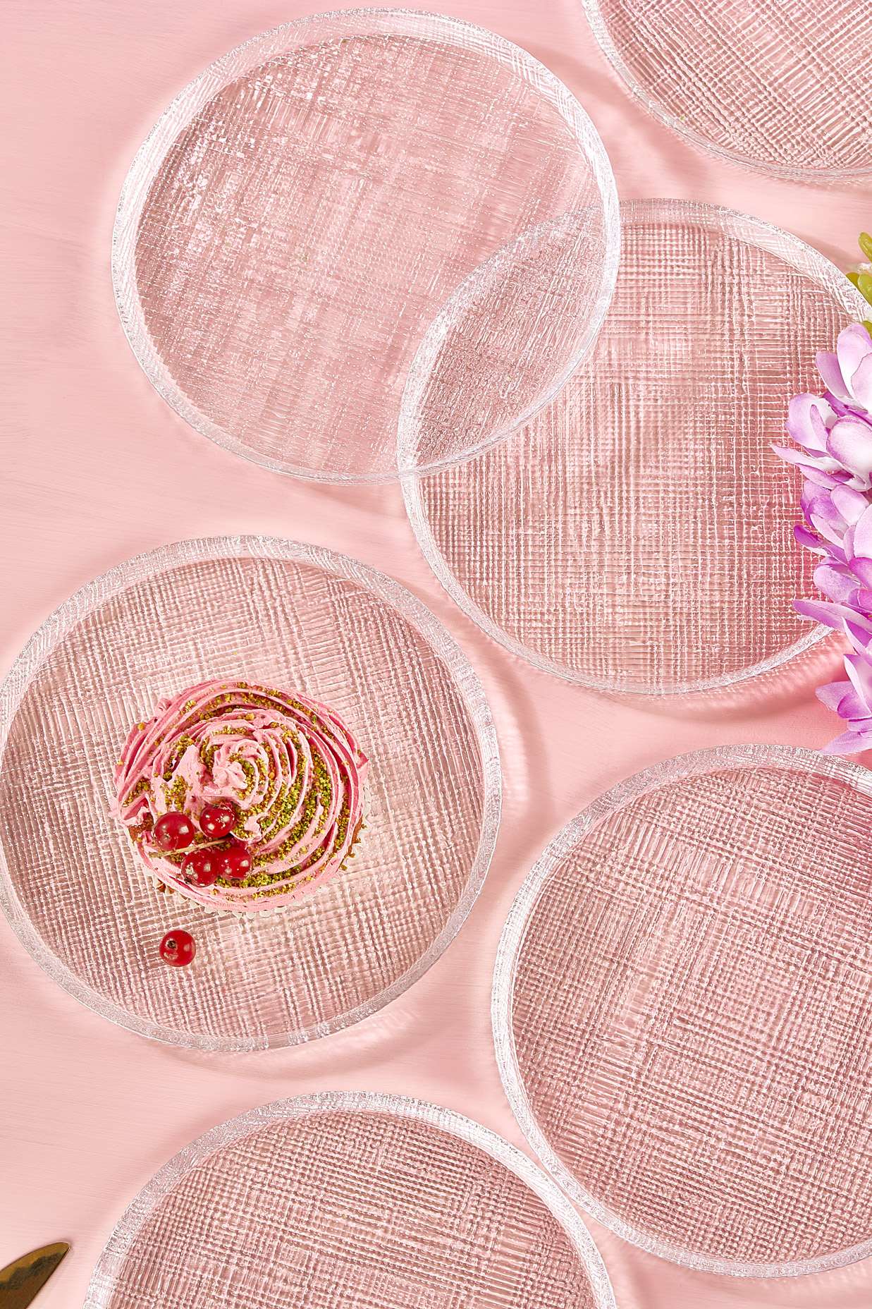 Conjunto de Pratos de Sobremesa – 16 cm – Transparente – Vidro