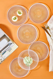 Conjunto de Pratos de Sobremesa – 16 cm – Transparente – Vidro