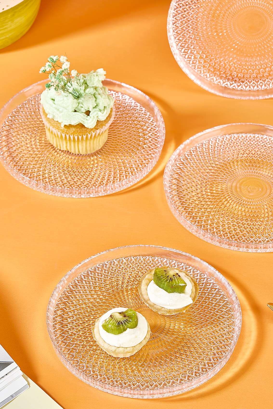 Conjunto de Pratos de Sobremesa – 16 cm – Transparente – Vidro