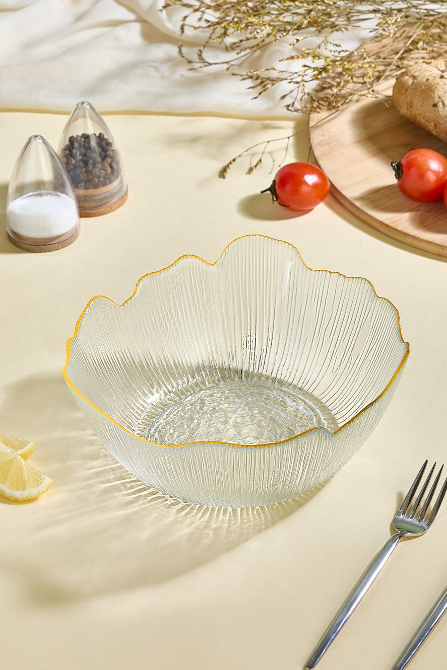 Saladeira de vidro – 21 cm – Transparente