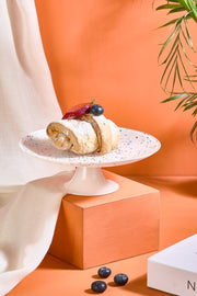 Prato para Servir Bolo – 21 cm – Branco – Vidro