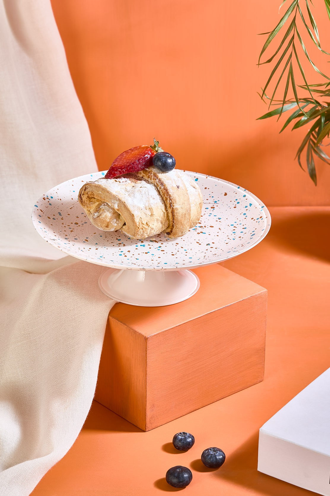 Prato para Servir Bolo – 21 cm – Branco – Vidro