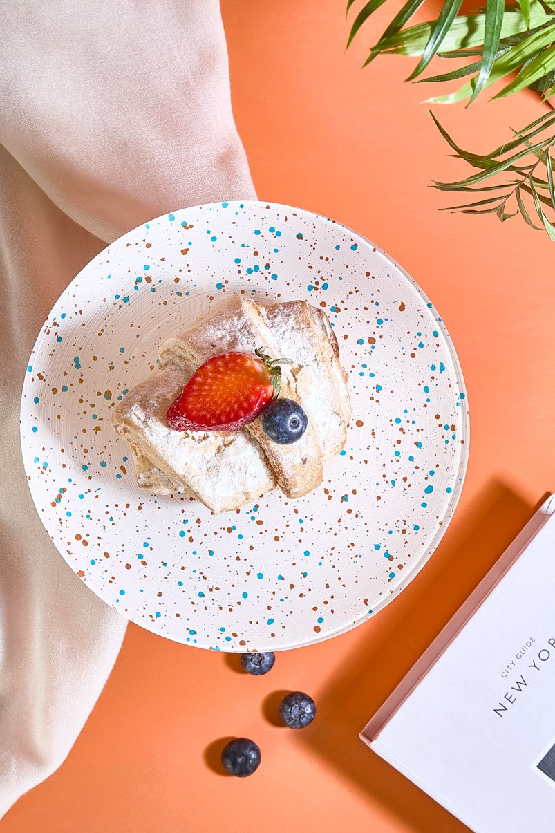 Prato para Servir Bolo – 21 cm – Branco – Vidro