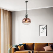 Candeeiro de Teto – 50-190 cm – Cobalto – Metal e vidro