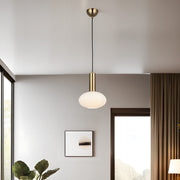 Candeeiro de Teto - Ø19 cm - Laca Antiga - Metal e Vidro