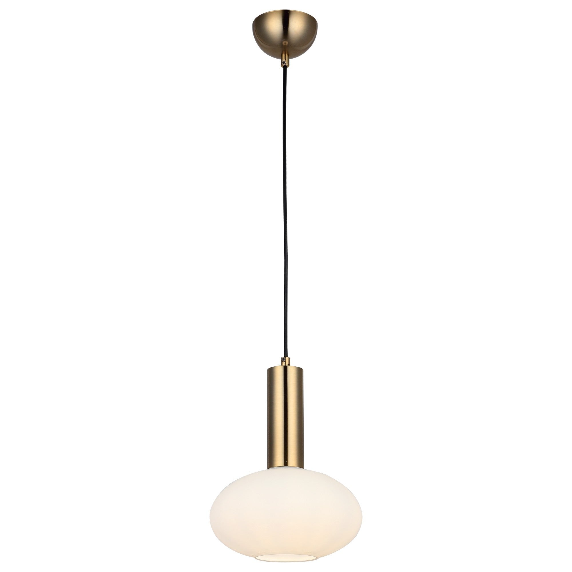 Candeeiro de Teto - Ø19 cm - Laca Antiga - Metal e Vidro