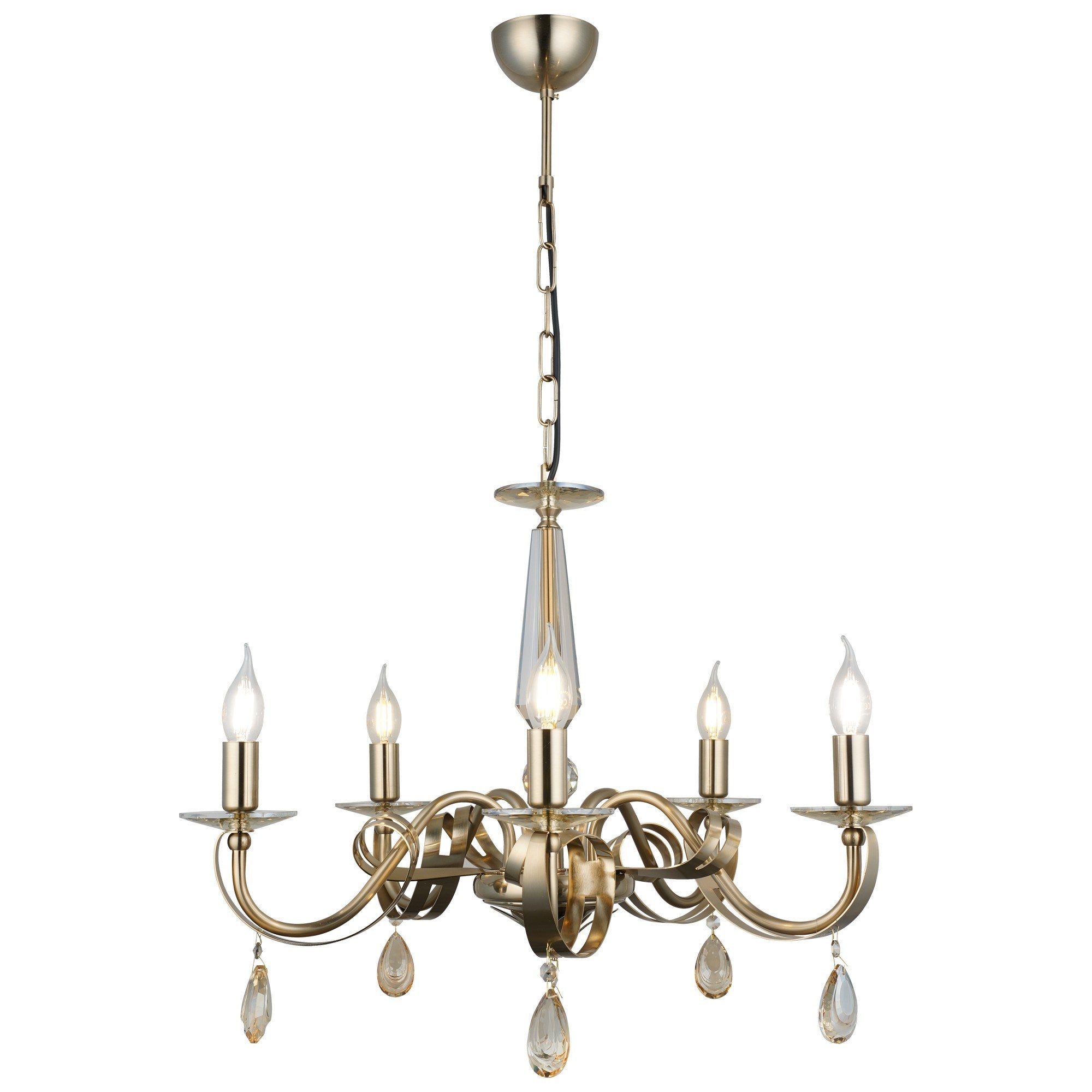 Candeeiro de Teto - 54-92 cm - Antiguidade - Metal