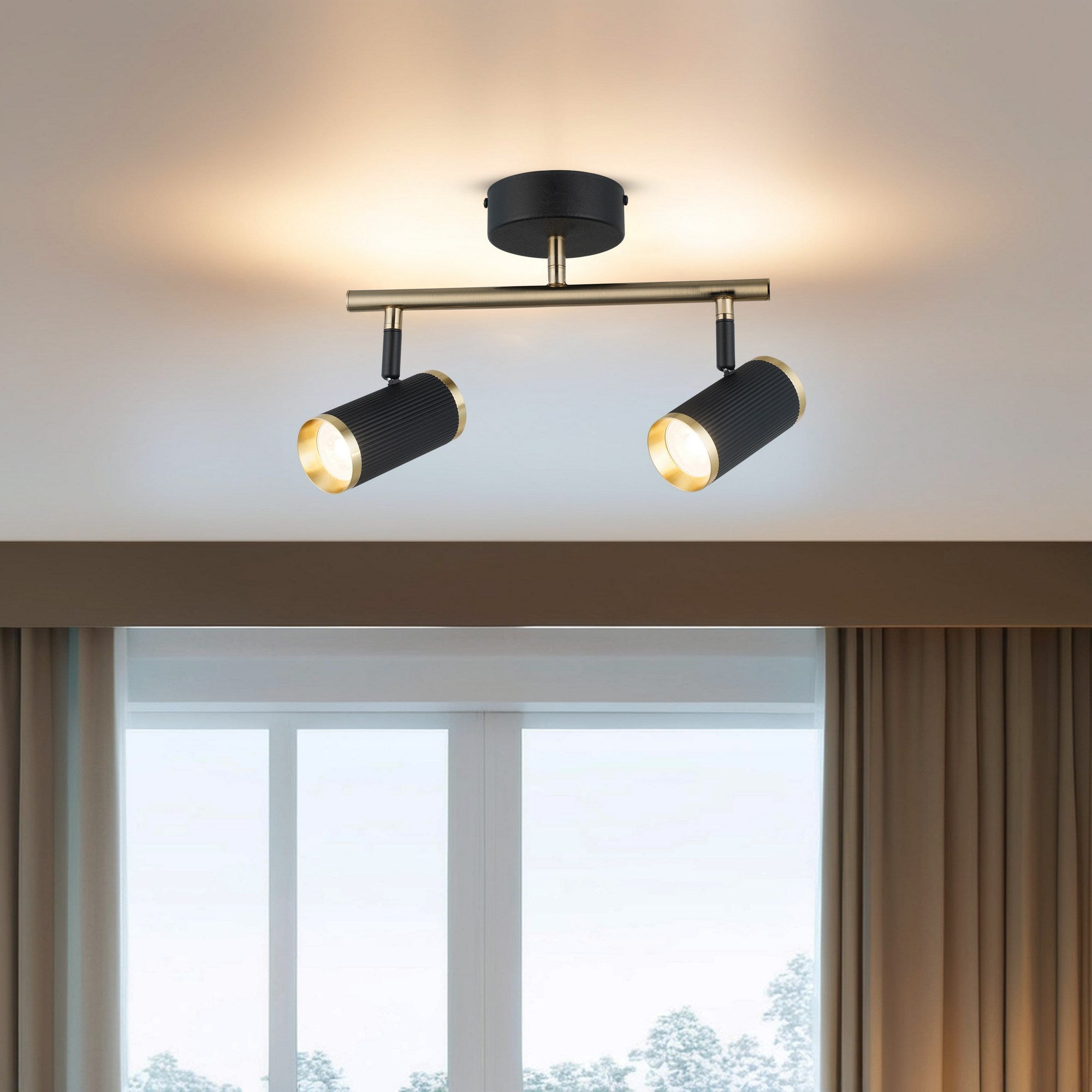 Candeeiro de Teto – 22 cm – Preto – Metal