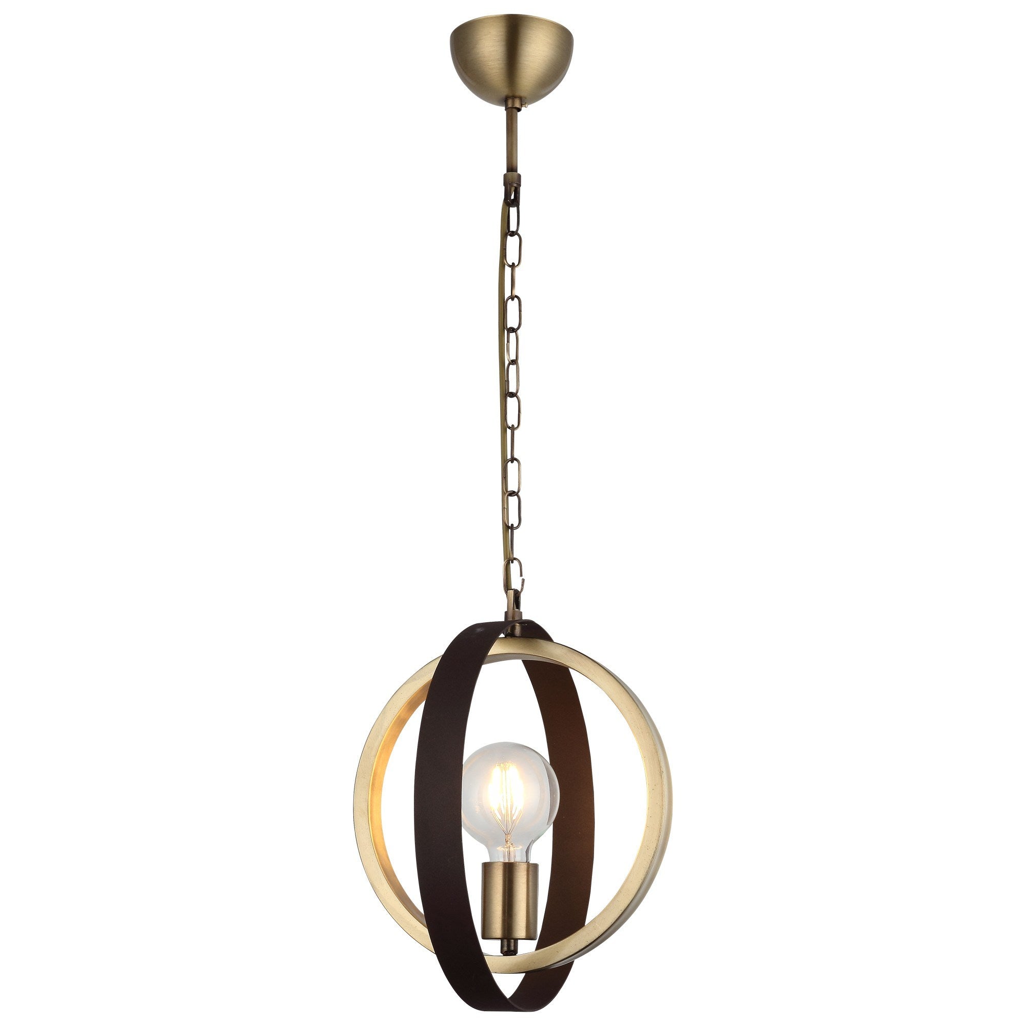 Candeeiro de Teto – 62 cm – Marrom – Metal