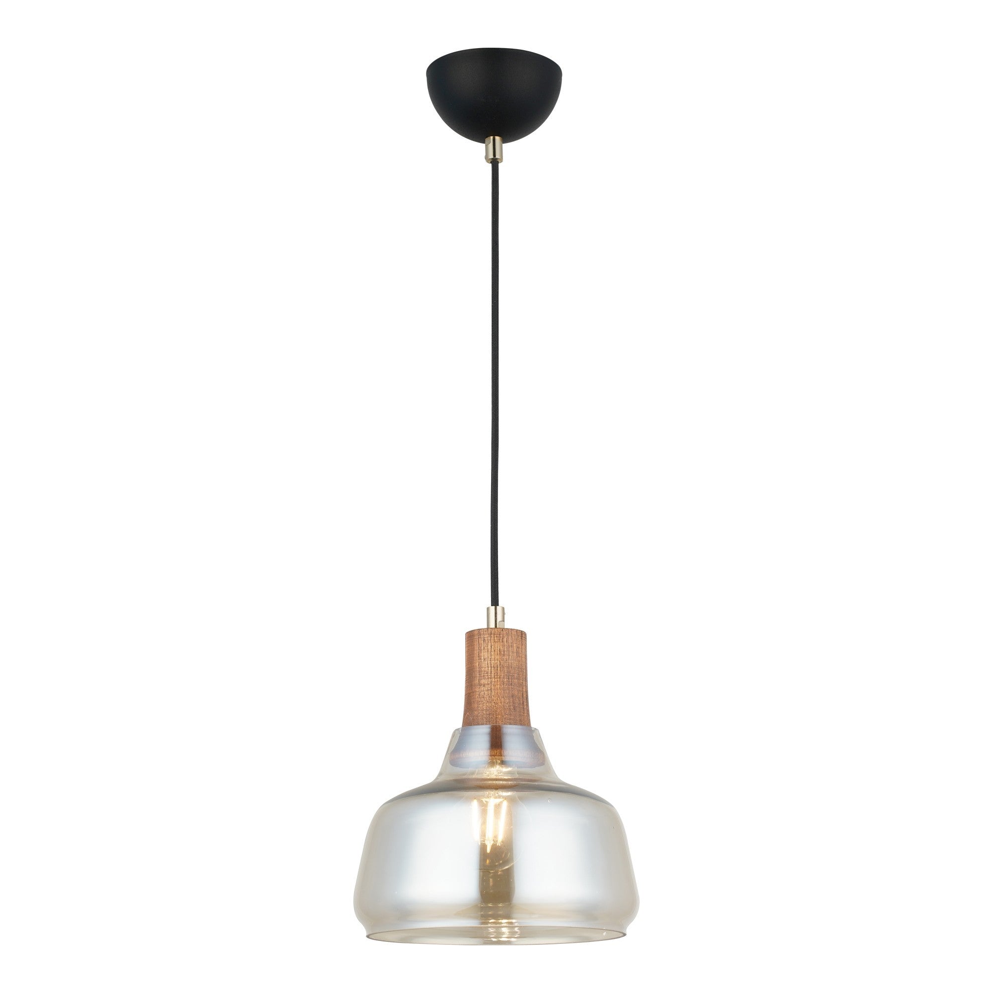 Candeeiro de Teto – 50-98 cm – Laca Antiga – Metal com Vidro