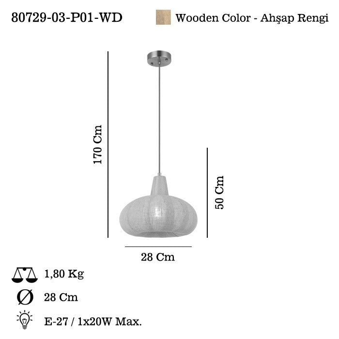 Candeeiro de Teto - Ø28 h: 14 cm - Laca Antiga - Metal