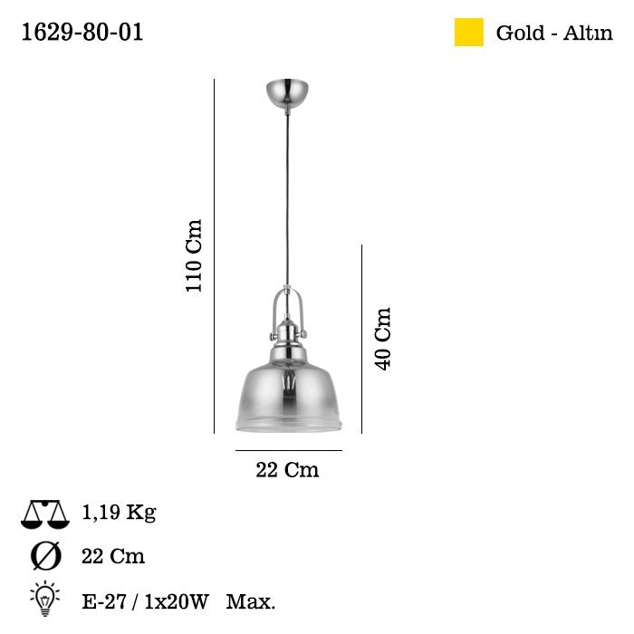 Candeeiro de Teto – Ø22 cm x h: 17 cm – Laca Antiga – Metal