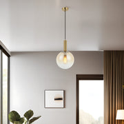 Candeeiro de Teto – 80-170 cm – Laca Antiga – Metal e Vidro