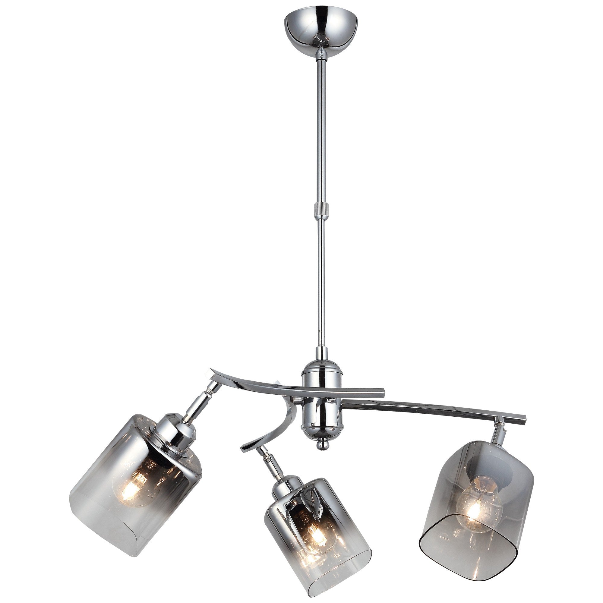 Candeeiro de Teto – 57-80 cm – Cromado – Metal