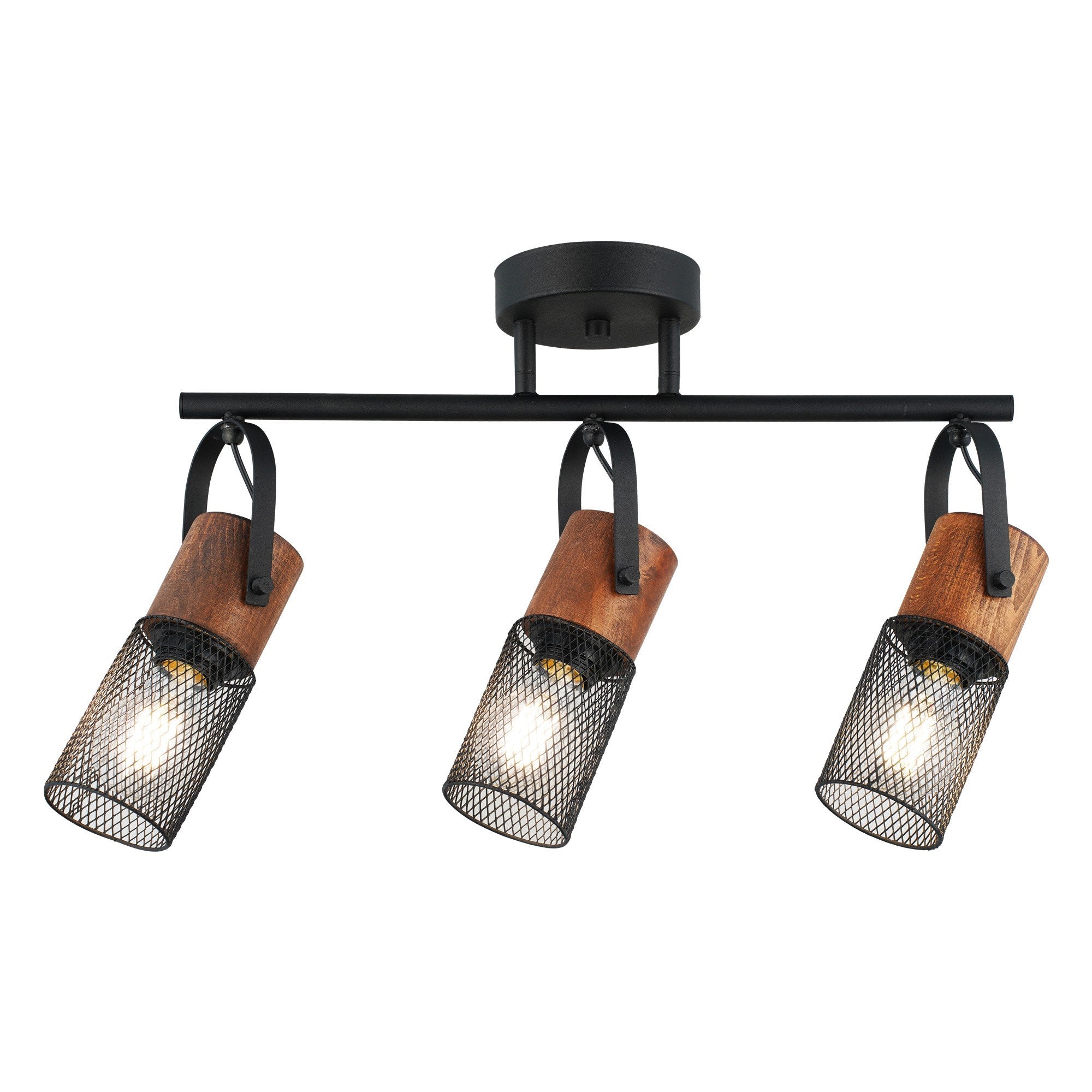 Candeeiro de Teto - 33 cm - Preto - Metal