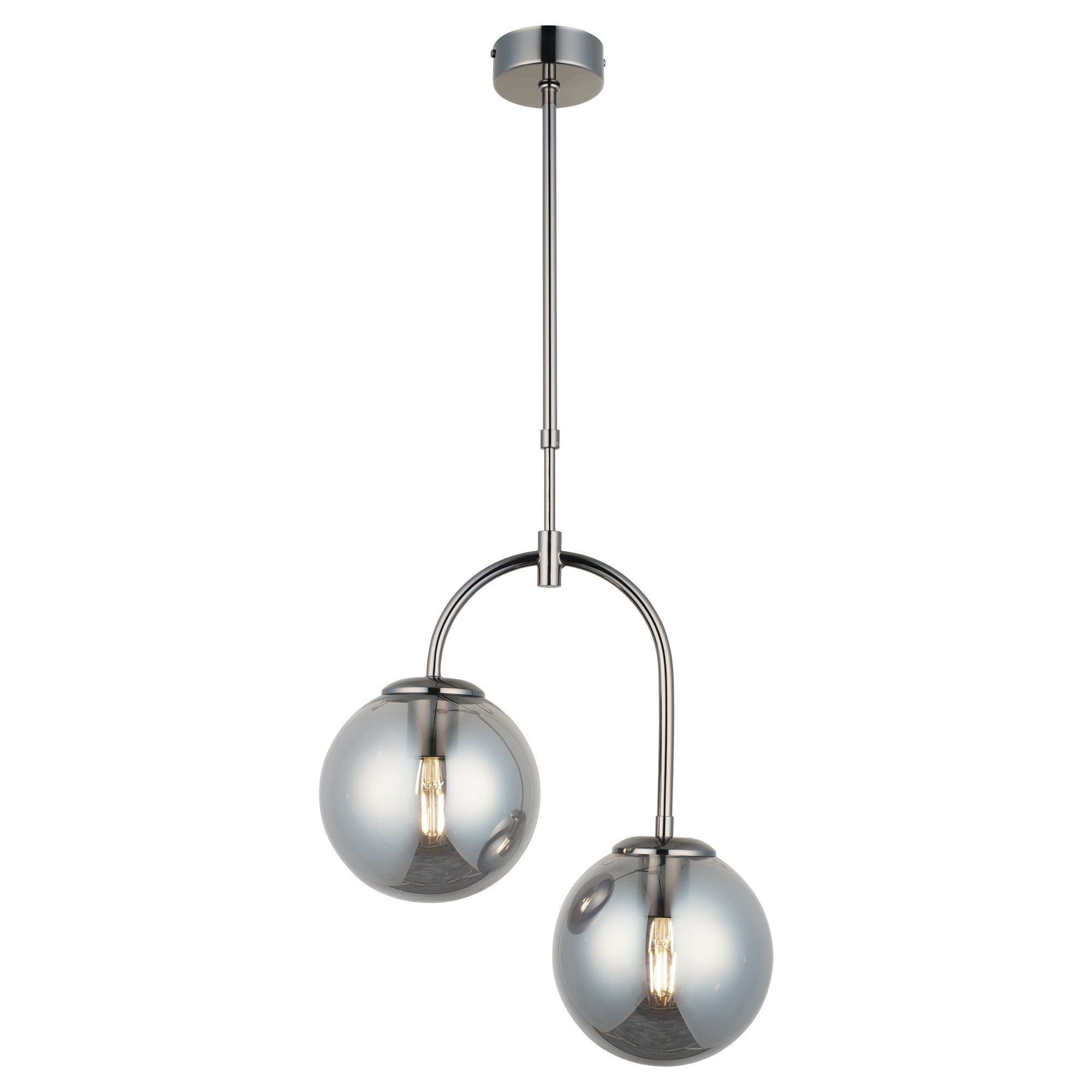 Candeeiro de Teto – 75-105 cm – Cobalto – Metal e vidro