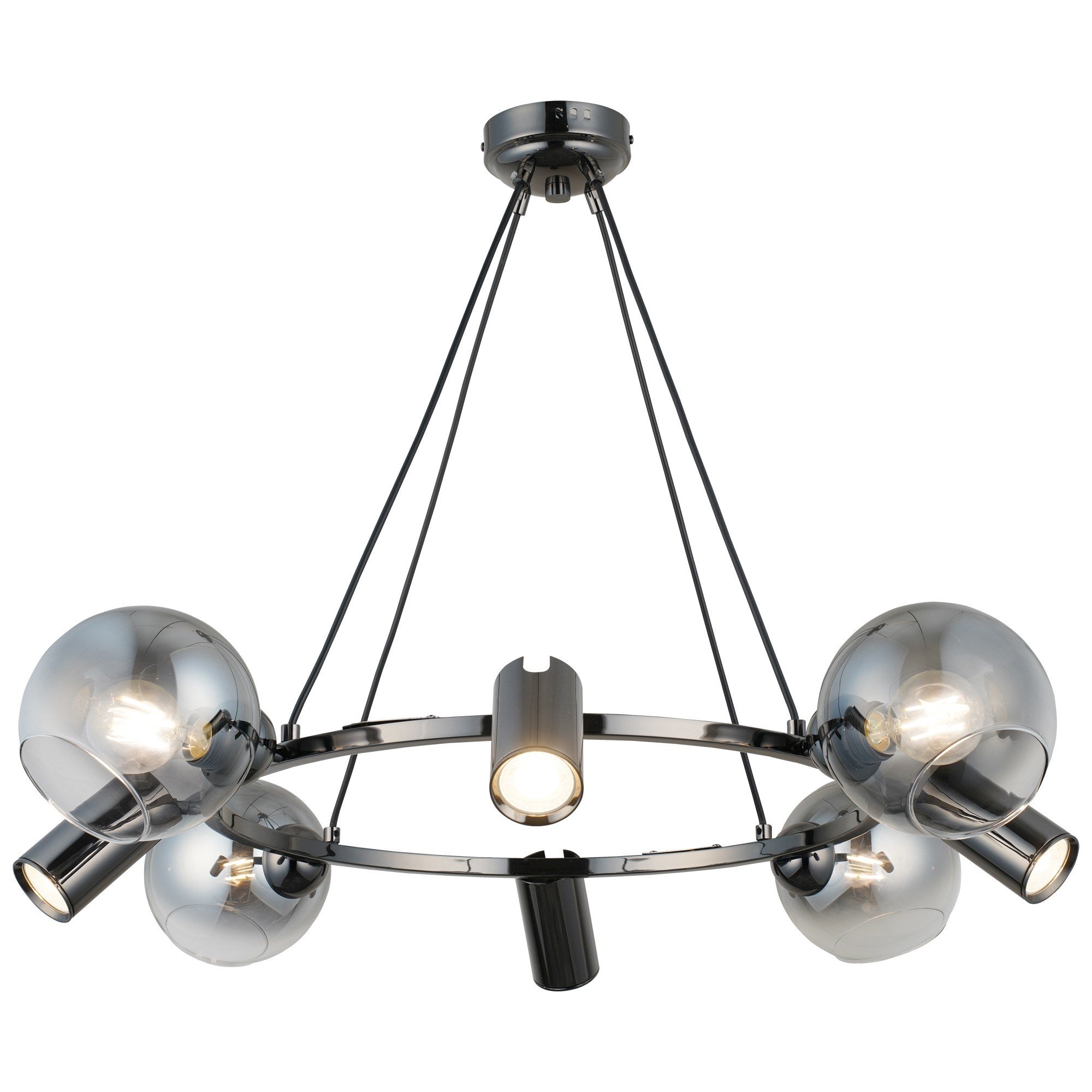 Candeeiro de Teto – Ø14 cm – Laca Antiga – Metal e Vidro