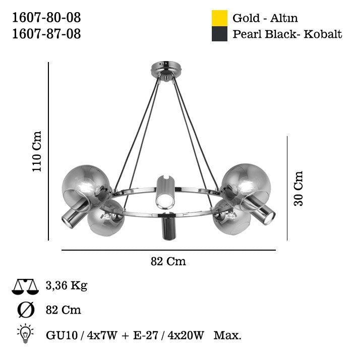 Candeeiro de Teto – Ø14 cm – Laca Antiga – Metal e Vidro