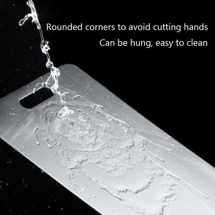 Conjunto de tábuas de corte – 24 x 34 cm e 15 x 25 cm – Prata – aço inoxidável