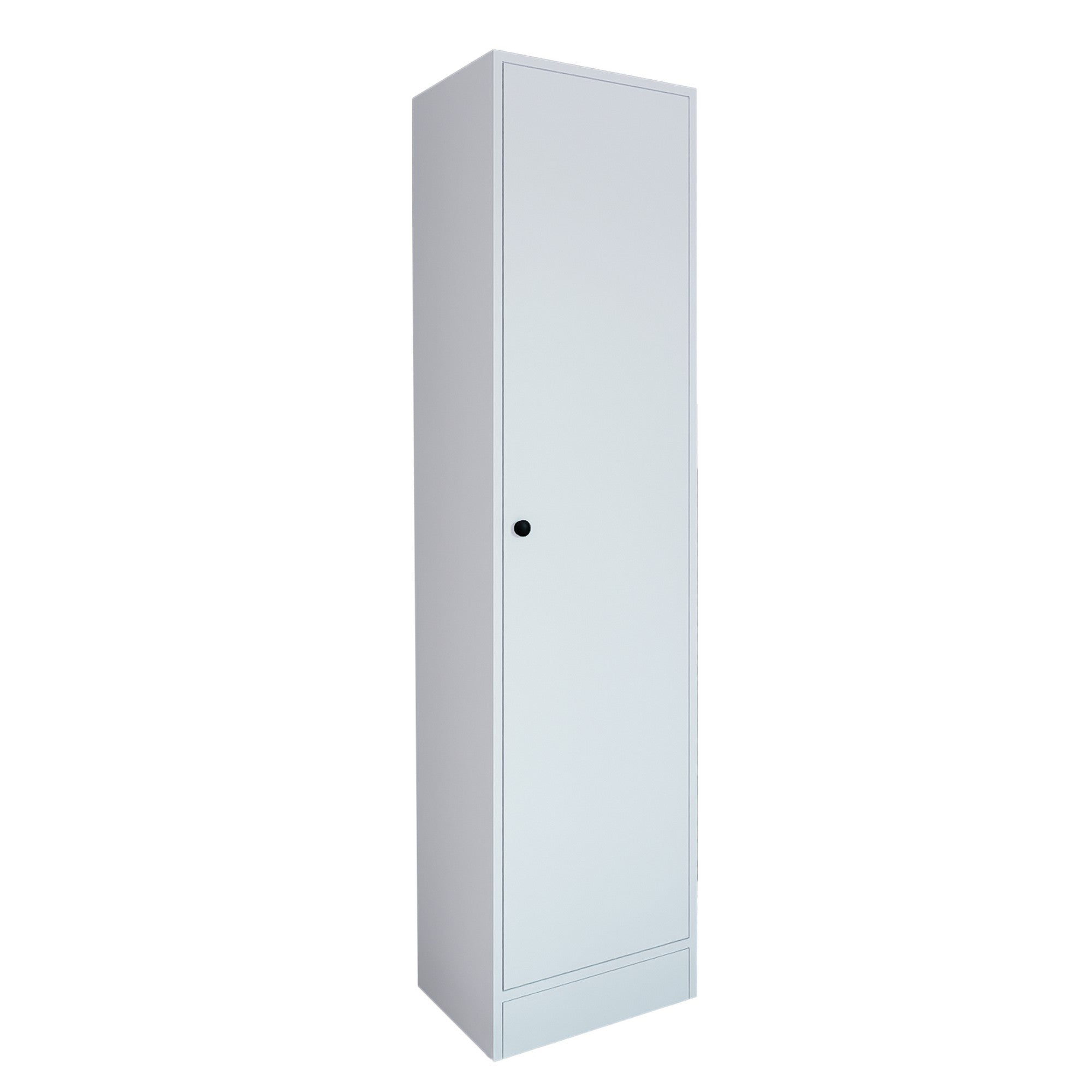 Guarda-roupa – 45cm x 182cm x 53cm – Branco mate – Painel de partículas revestido a melamina