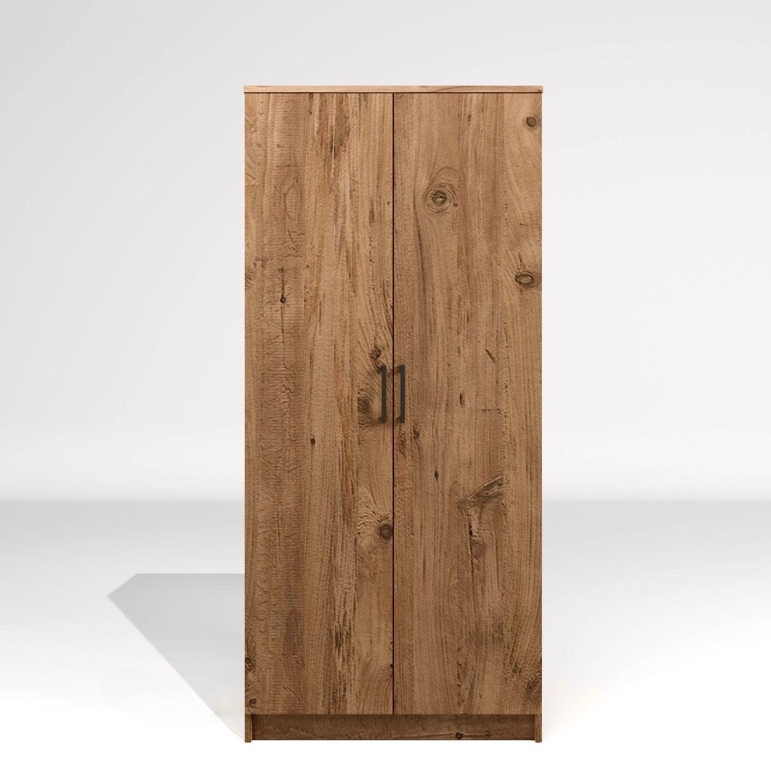 Guarda-roupa de MDF revestido de melamina – 80cm x 180cm x 51,8cm – Pinheiro Atlântico