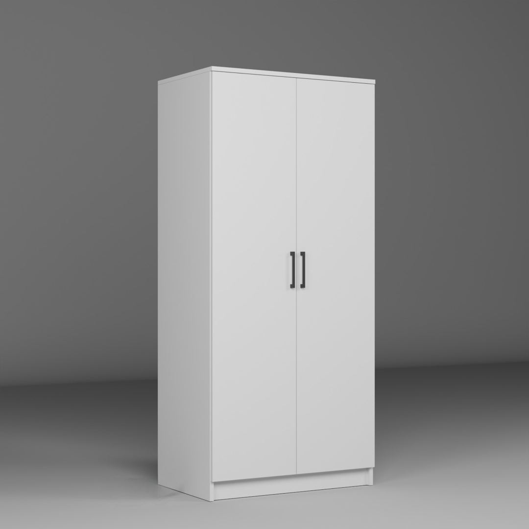 Guarda-roupa – 80 cm x 180 cm x 51,8 cm – Branco – MDF