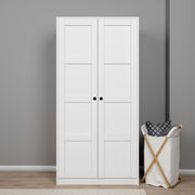 Guarda-roupa – 94 cm x 190 cm x 60 cm – Branco – Painel de partículas revestido de melamina