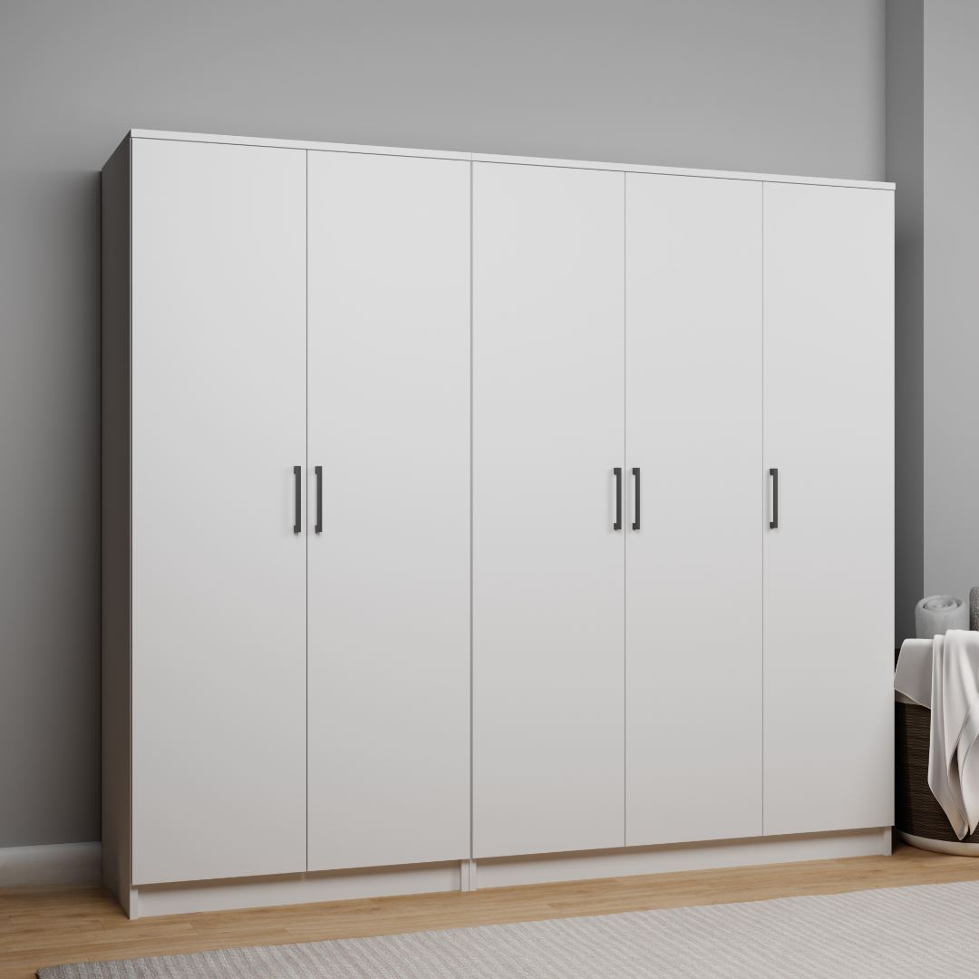 Guarda-roupa – 200 cm x 180 cm x 51,8 cm – Branco – MDF