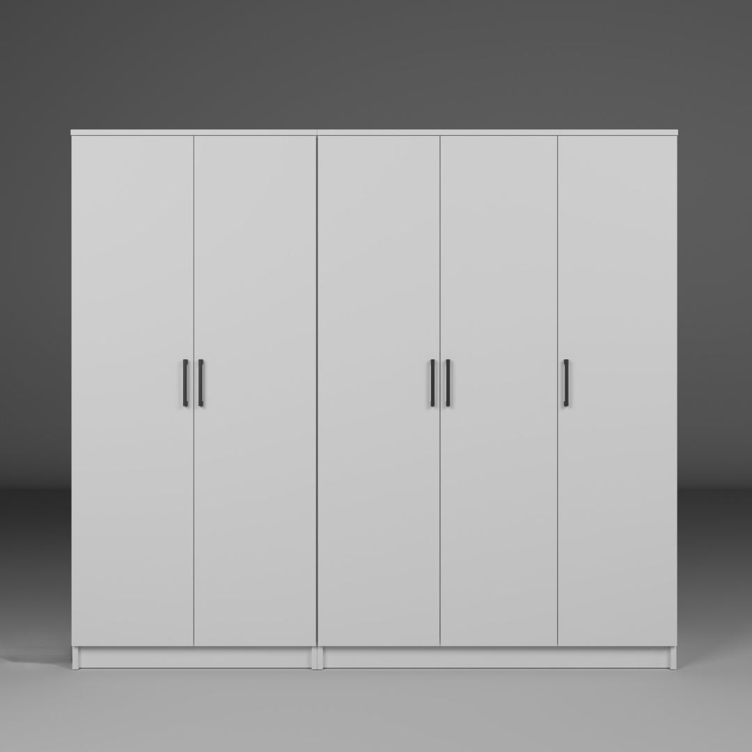 Guarda-roupa – 200 cm x 180 cm x 51,8 cm – Branco – MDF