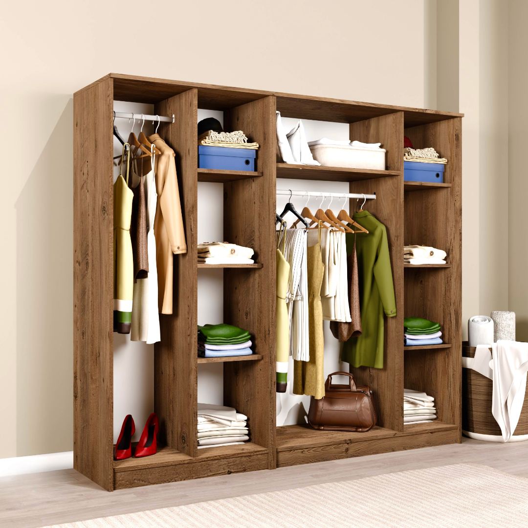 Guarda-roupa – 200 cm x 180 cm x 51,8 cm – Pinheiro Atlântico – MDF