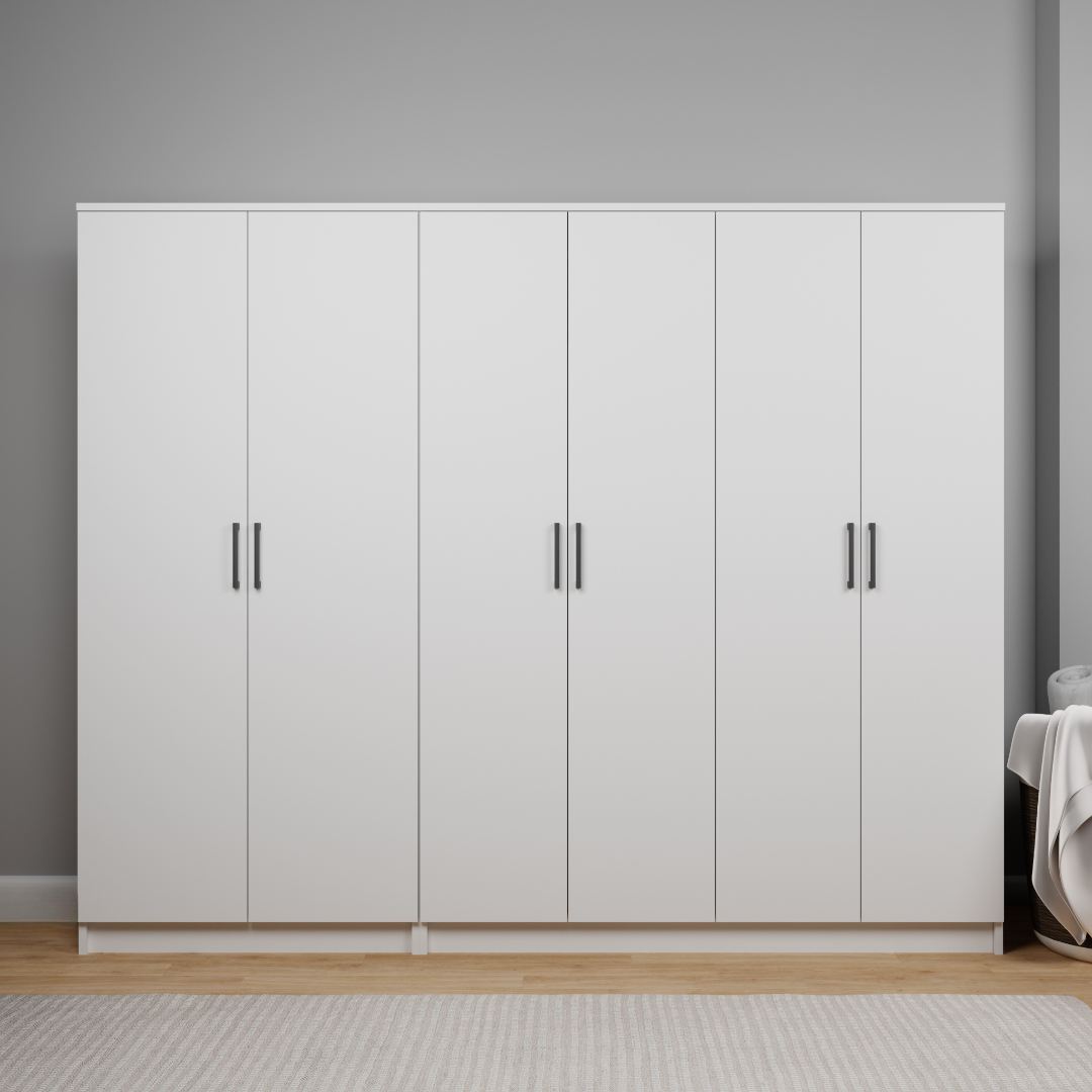 Guarda-roupa – 220 cm x 180 cm x 51,8 cm – Branco – MDF