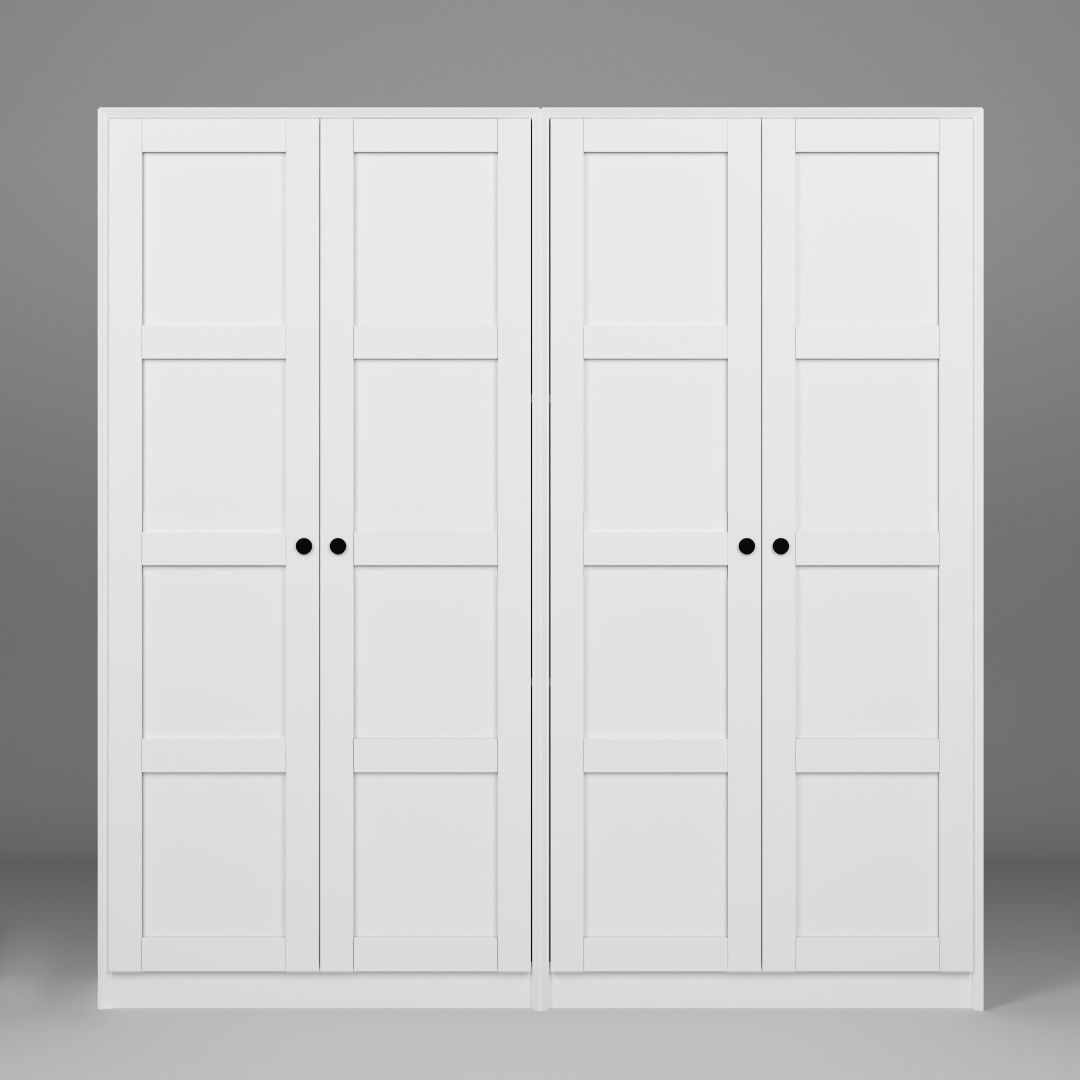 Guarda-roupa – 188cm x 190cm x 60cm – Branco – Painel de partículas revestido com melamina