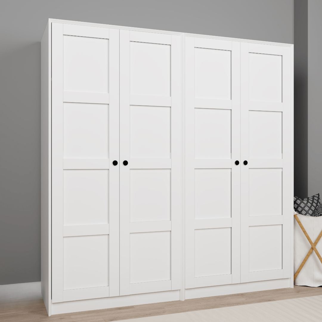 Guarda-roupa – 188cm x 190cm x 60cm – Branco – MDF