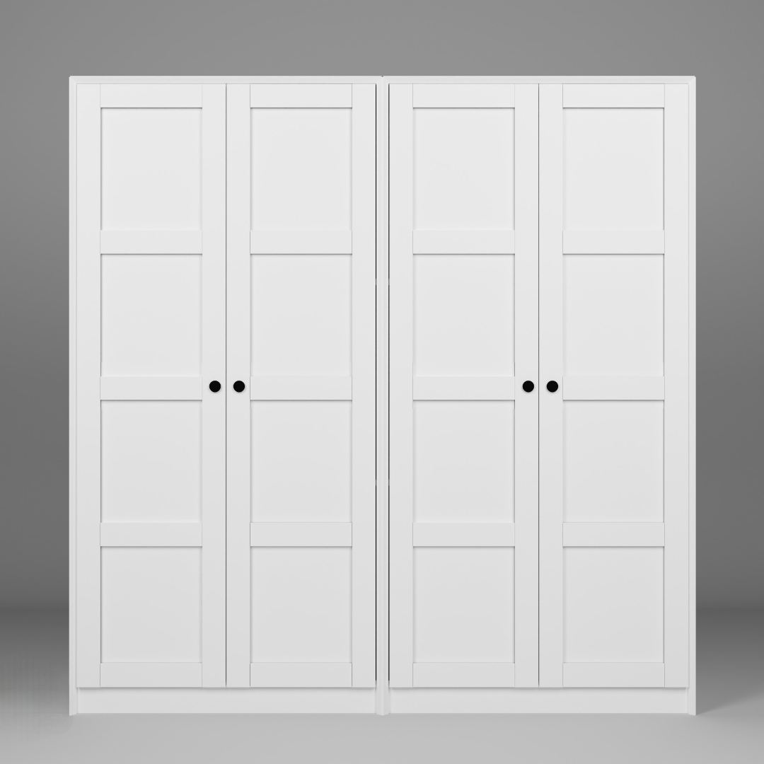 Guarda-roupa – 188 cm x 190 cm x 60 cm – Branco – MDF