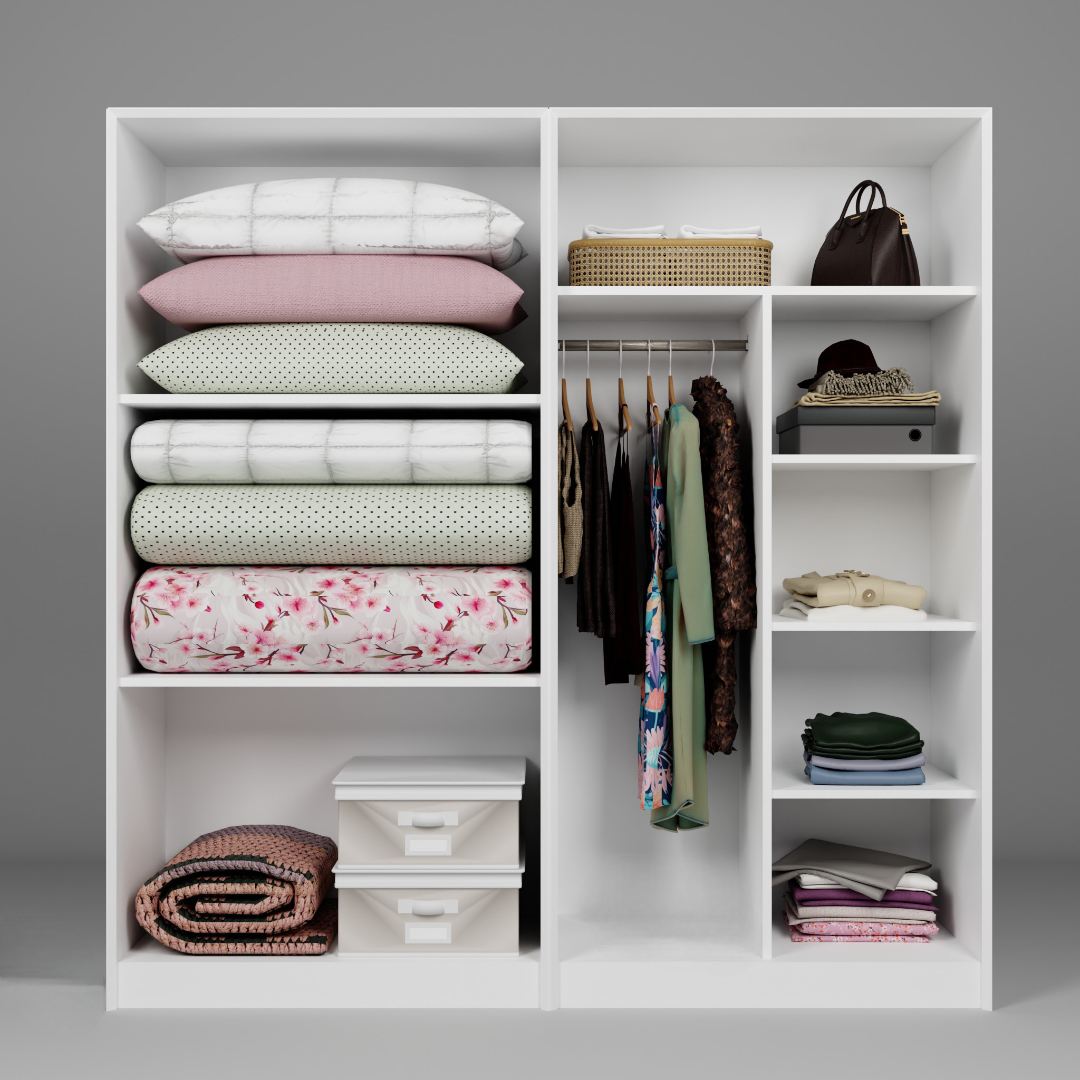 Guarda-roupa – 188 cm x 190 cm x 60 cm – Branco – MDF