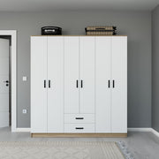 Guarda-roupa – 180 cm x 190 cm x 45 cm – Nogueira Clara – MDF