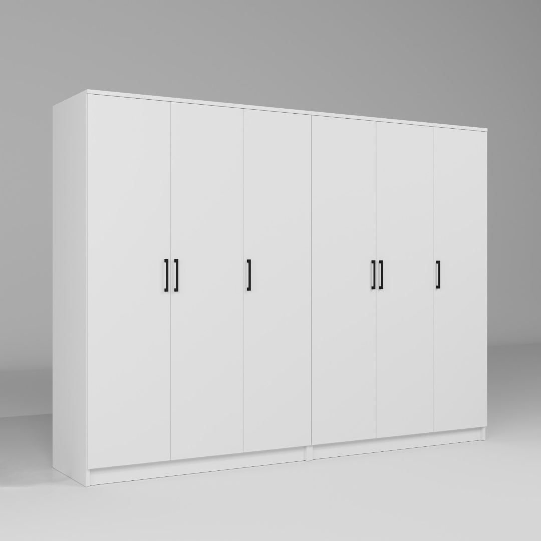 Guarda-roupa – 240 cm x 180 cm x 51,8 cm – Branco – MDF