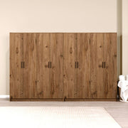 Guarda-roupa de MDF revestido de melamina – 280cm x 180cm x 51,8cm – Pinheiro Atlântico