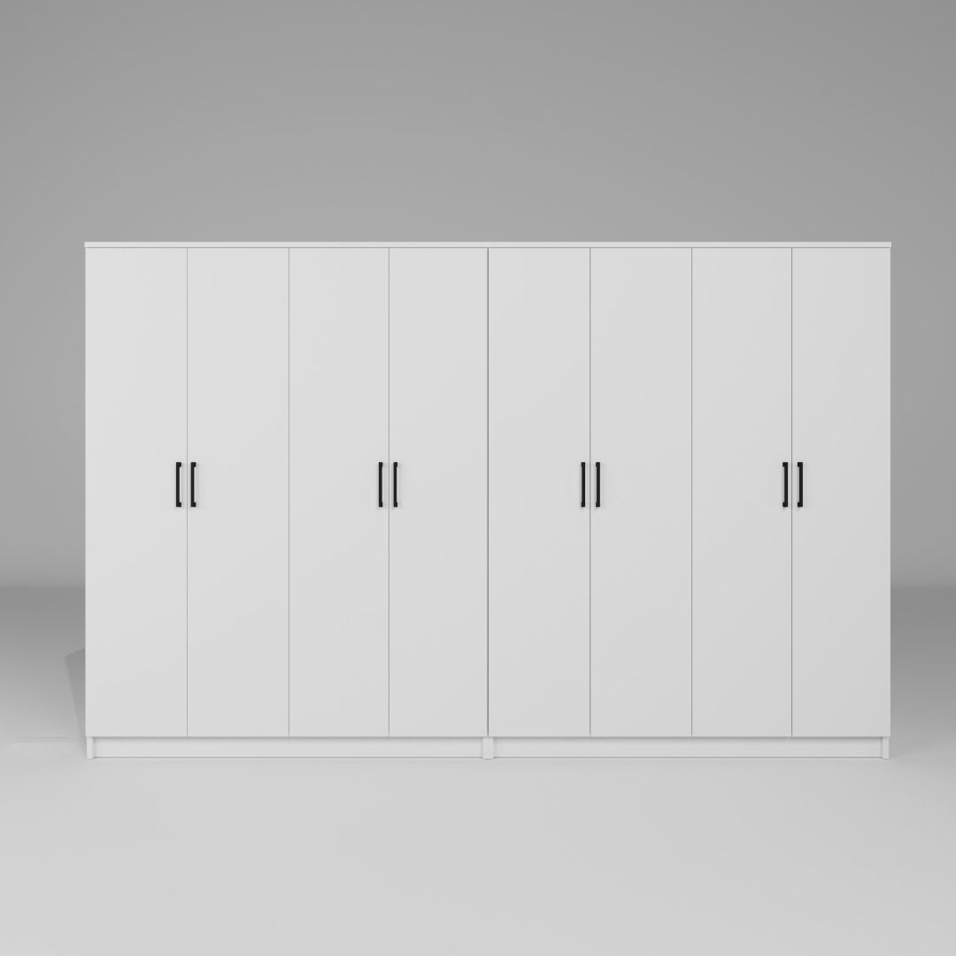 Guarda-roupa – 280 cm x 180 cm x 51,8 cm – Branco – MDF