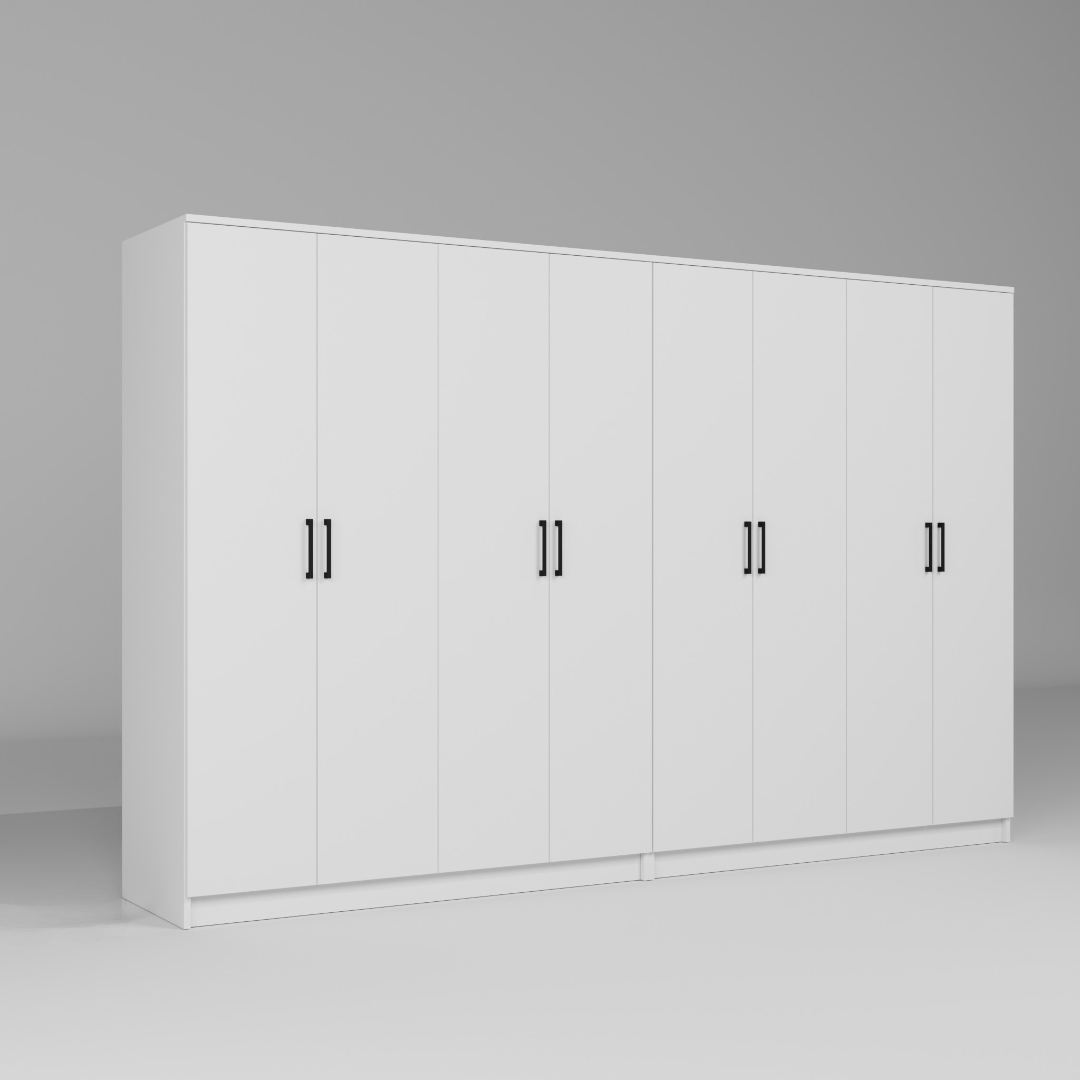 Guarda-roupa – 280 cm x 180 cm x 51,8 cm – Branco – MDF