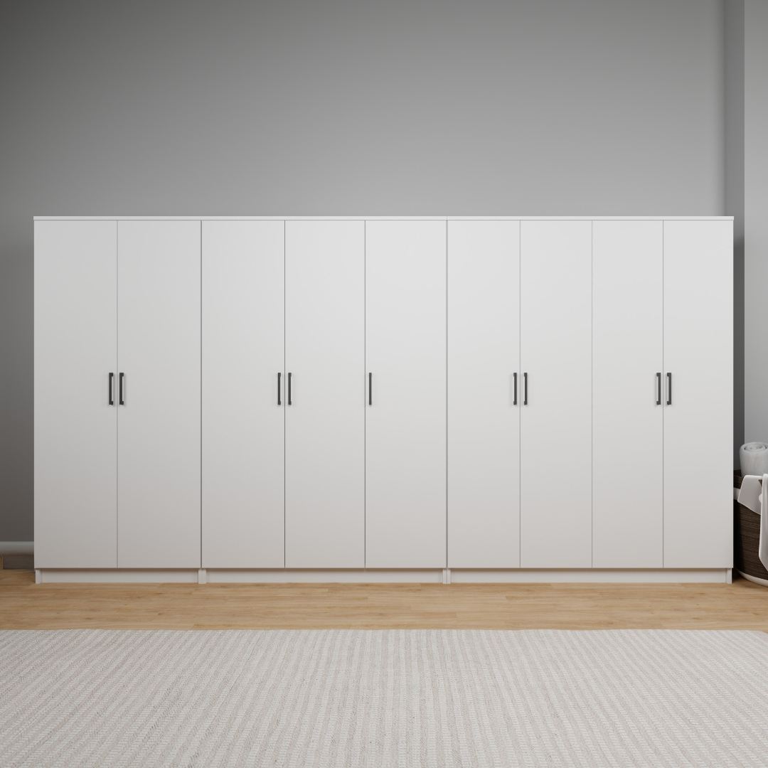 Guarda-roupa – 340 cm x 180 cm x 51,8 cm – Branco – MDF