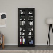 Armário Multiuso – 80 cm x 190 cm x 37 cm – Preto – MDF