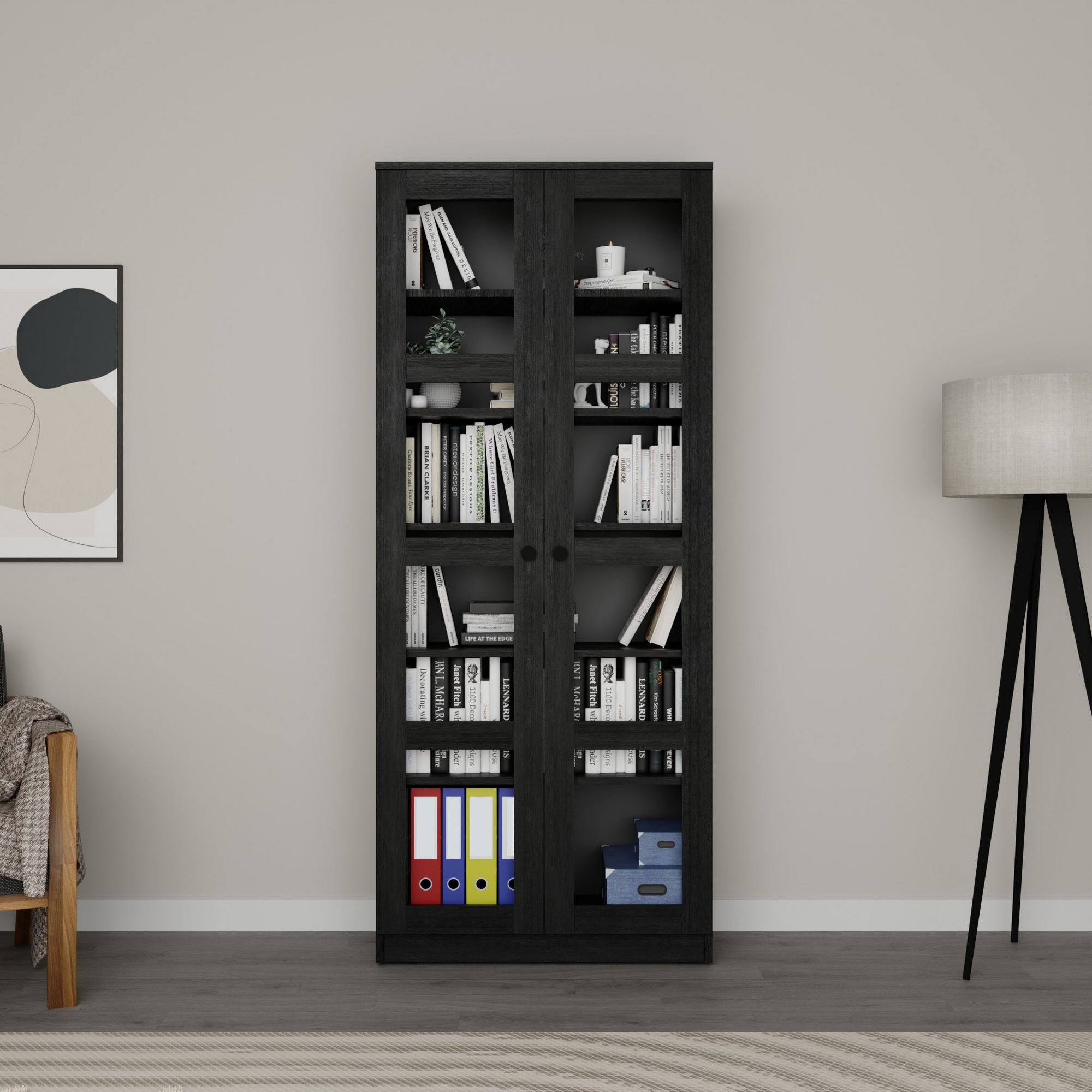 Armário Multiuso – 80 cm x 190 cm x 37 cm – Preto – MDF