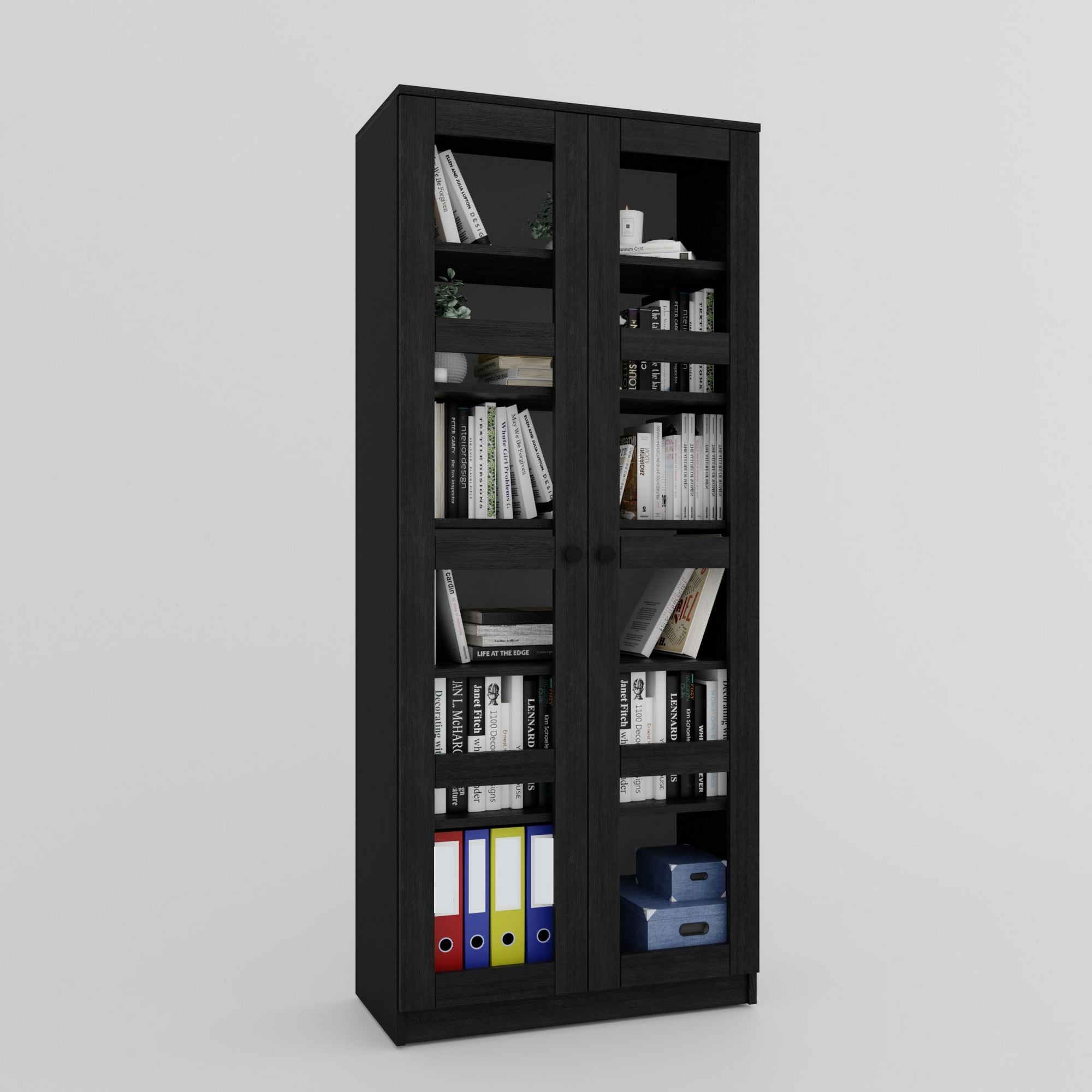 Armário Multiuso – 80 cm x 190 cm x 37 cm – Preto – MDF