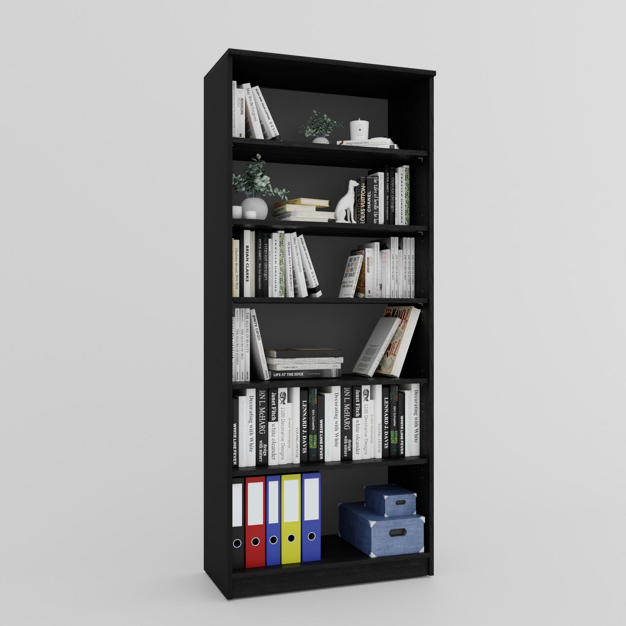 Armário Multiuso – 80 cm x 190 cm x 37 cm – Preto – MDF