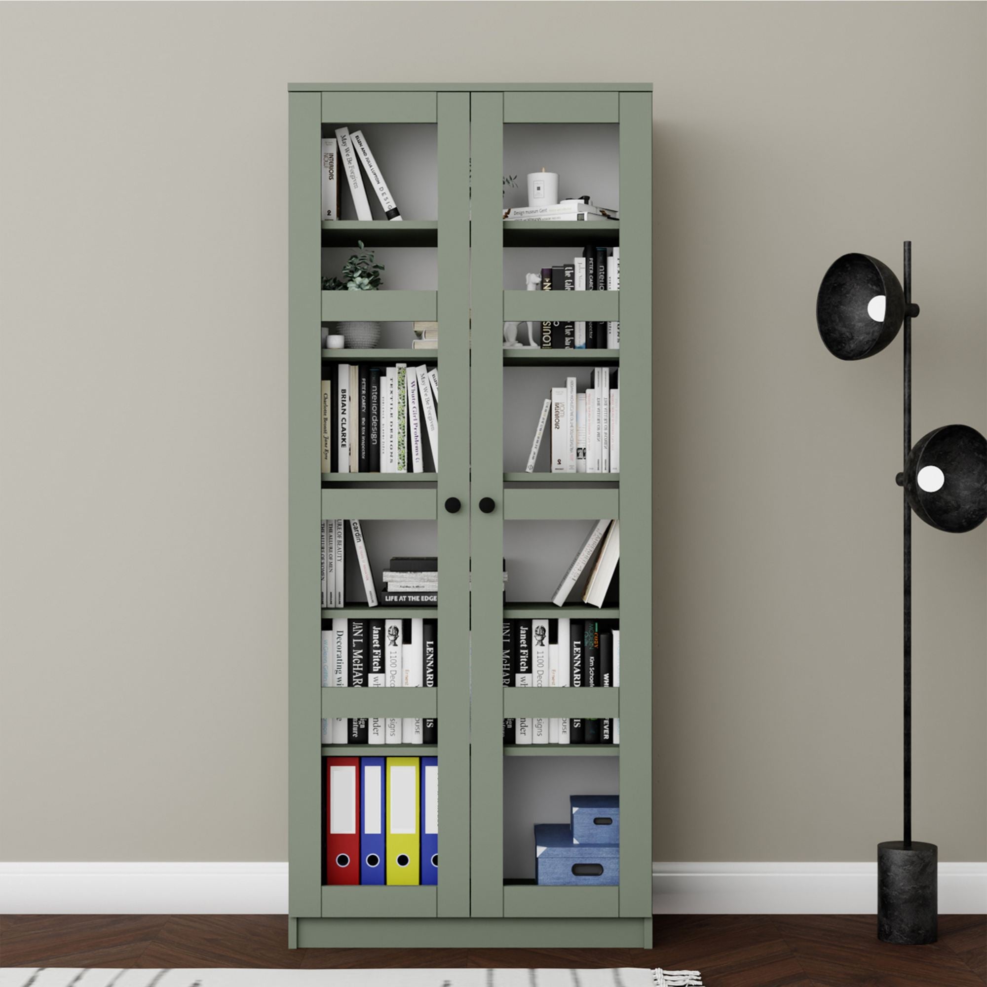 Armário Multiuso – 80cm x 190cm x 37cm – Verde – MDF Revestido de Melamina